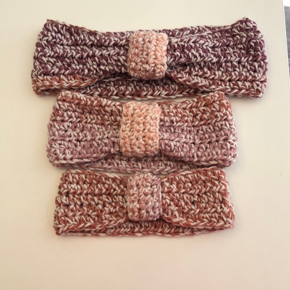 Hand Crafted Accessories - Three different sizes of matching ear warmers!